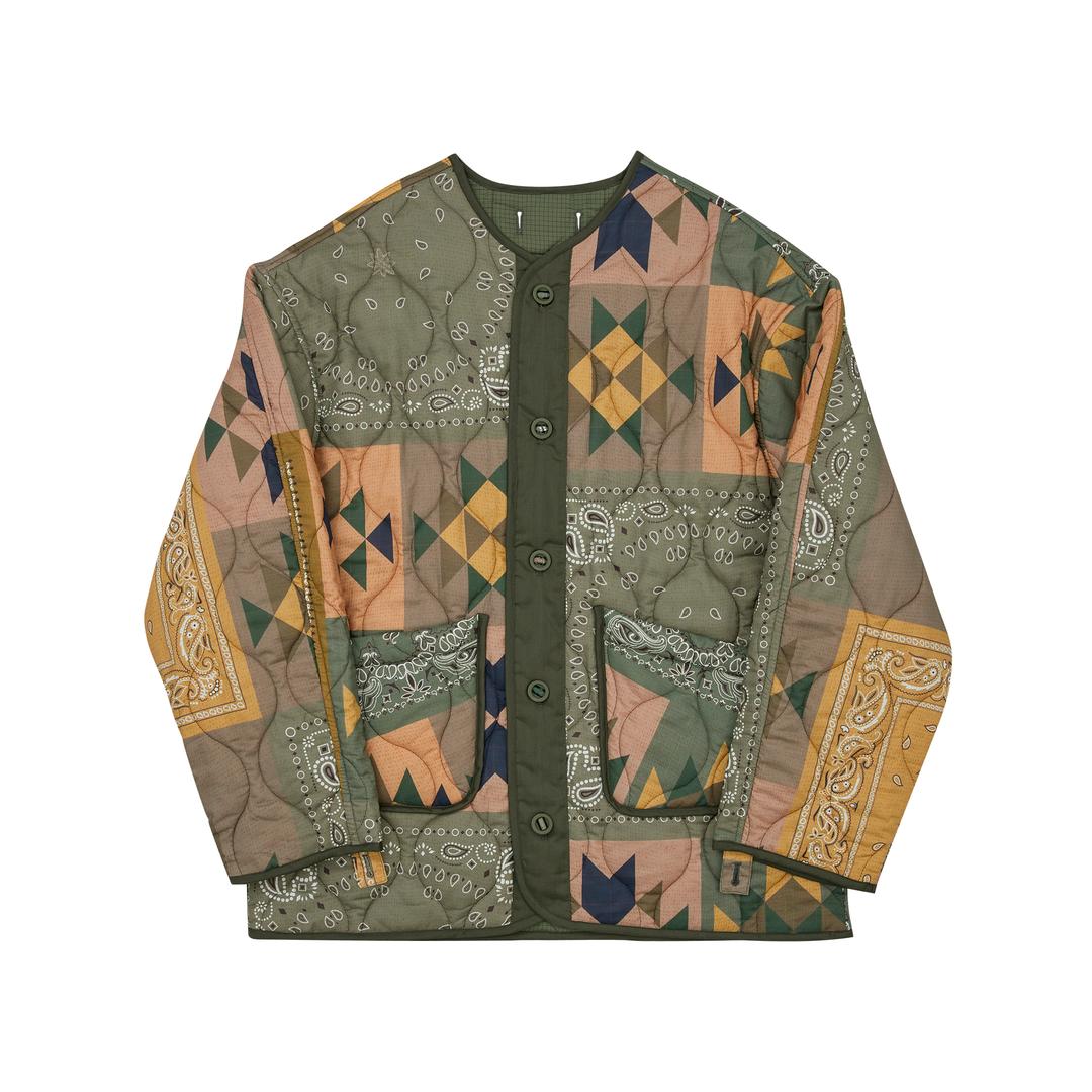 REVERSIBLE QUILT SHORT LINER JACKET-KH