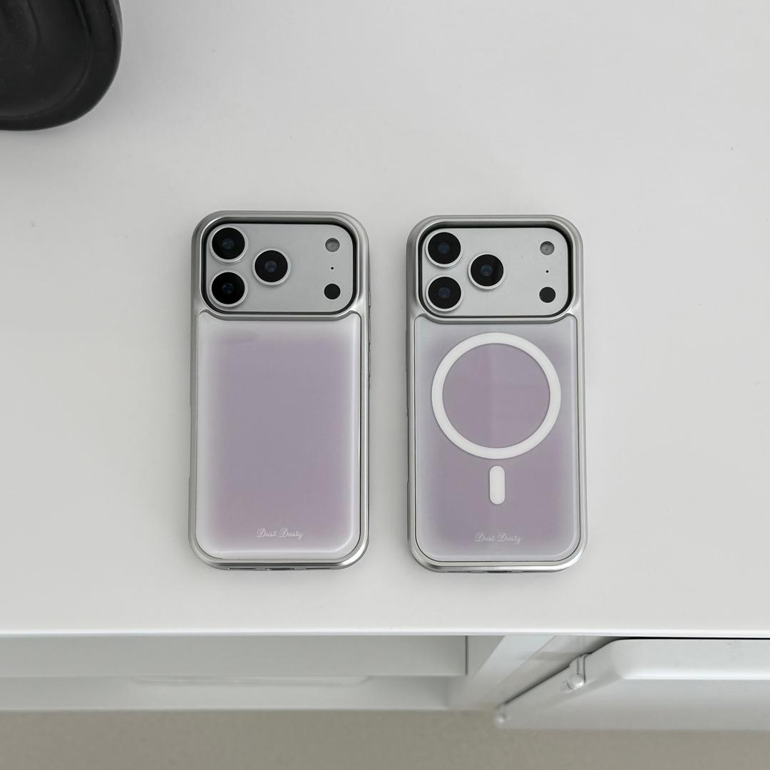 purple silver bumper case [맥세이프 선택 가능]