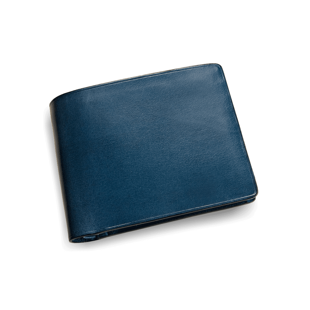 Bifold Colored Wallet with Coin Pouch - poseidonblue