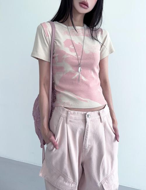 art washing crop tee