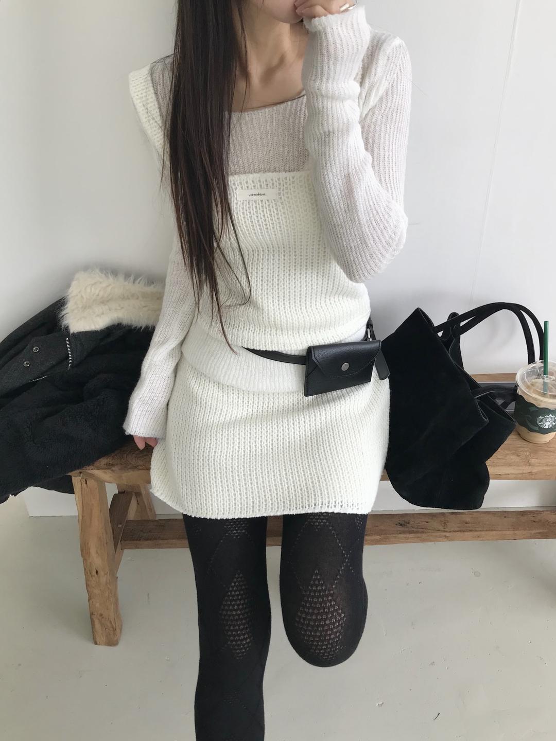 knit sleeveless top (3colors)