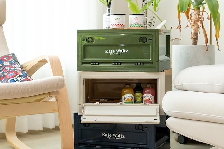 오픈형 접이식 캠핑 폴딩박스 다용도 수납함 트렁크 정리함