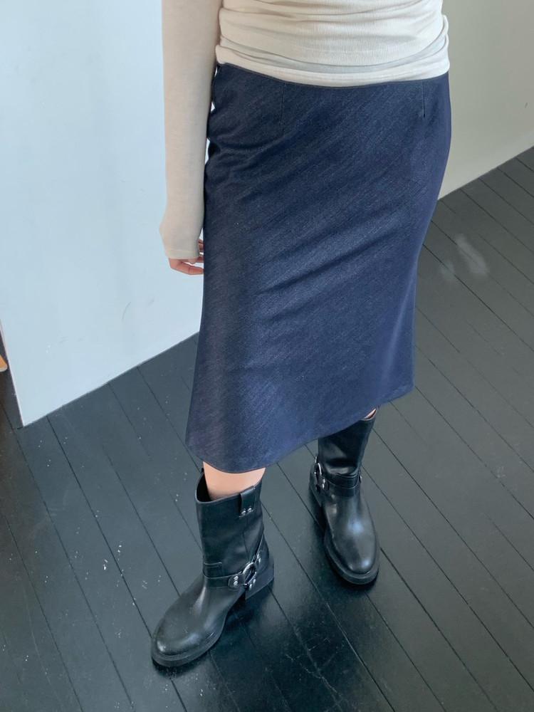 24SS meetme 미트미 버나 청 미디 스커트