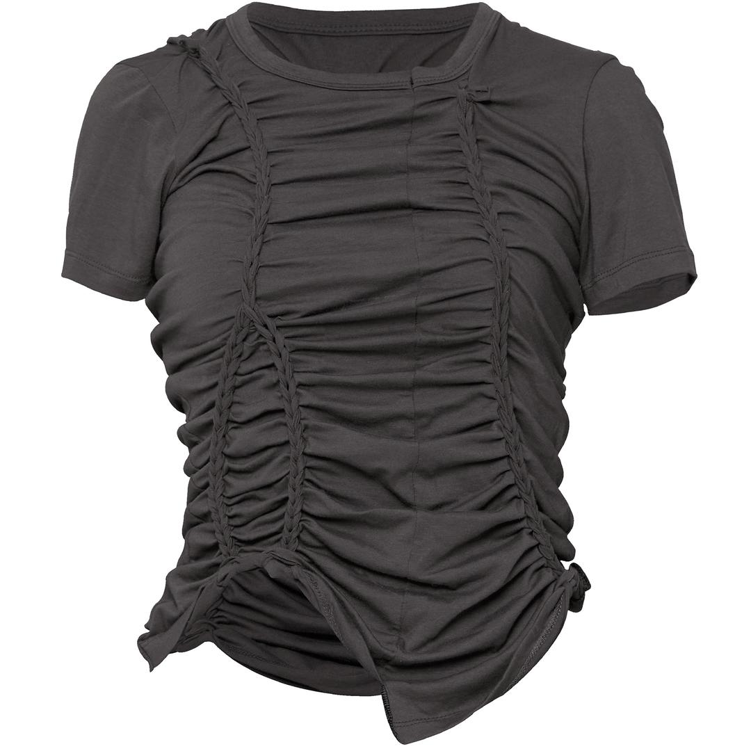 Handmade Twisted T-Shirt (FL-119_Charcoal)
