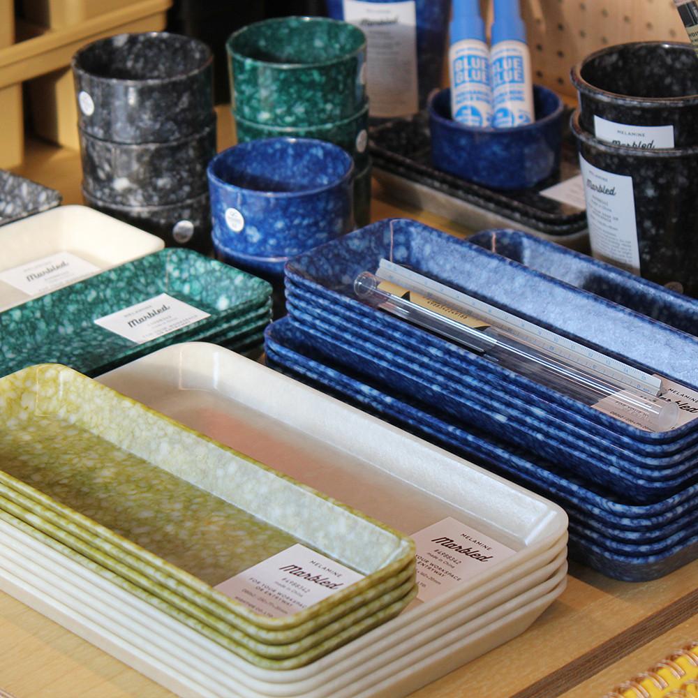 마블 멜라민 사각 트레이 쟁반 책상정리 오거나이저