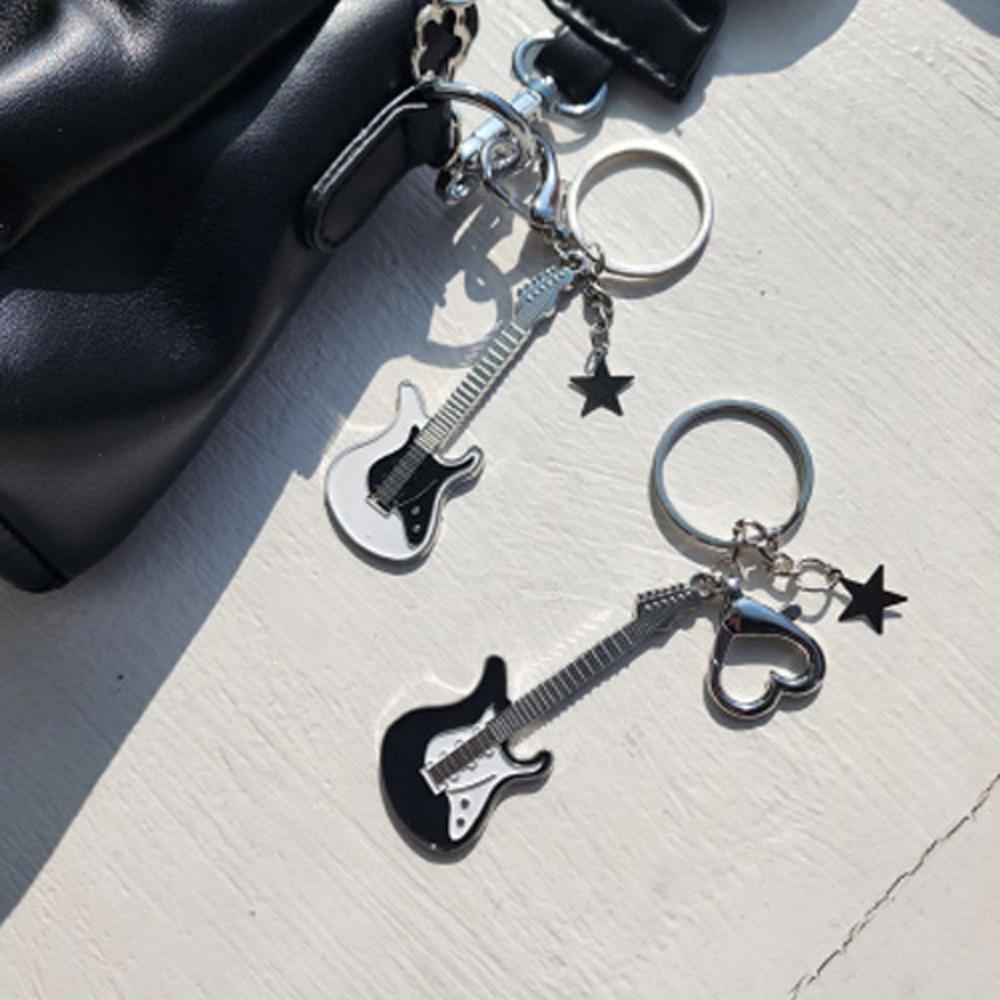 Y2K 유니크 키링 베이스키링 키치 하이틴 열쇠고리 키체인 ROC K스타 기타 키링