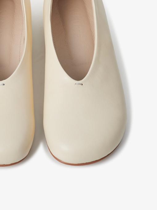 20mm Sage Round Slip-on Flat (Ivory)