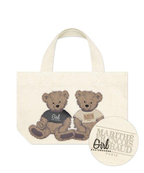 GIRL X MFG TWIN BEAR MINI TOTE natural