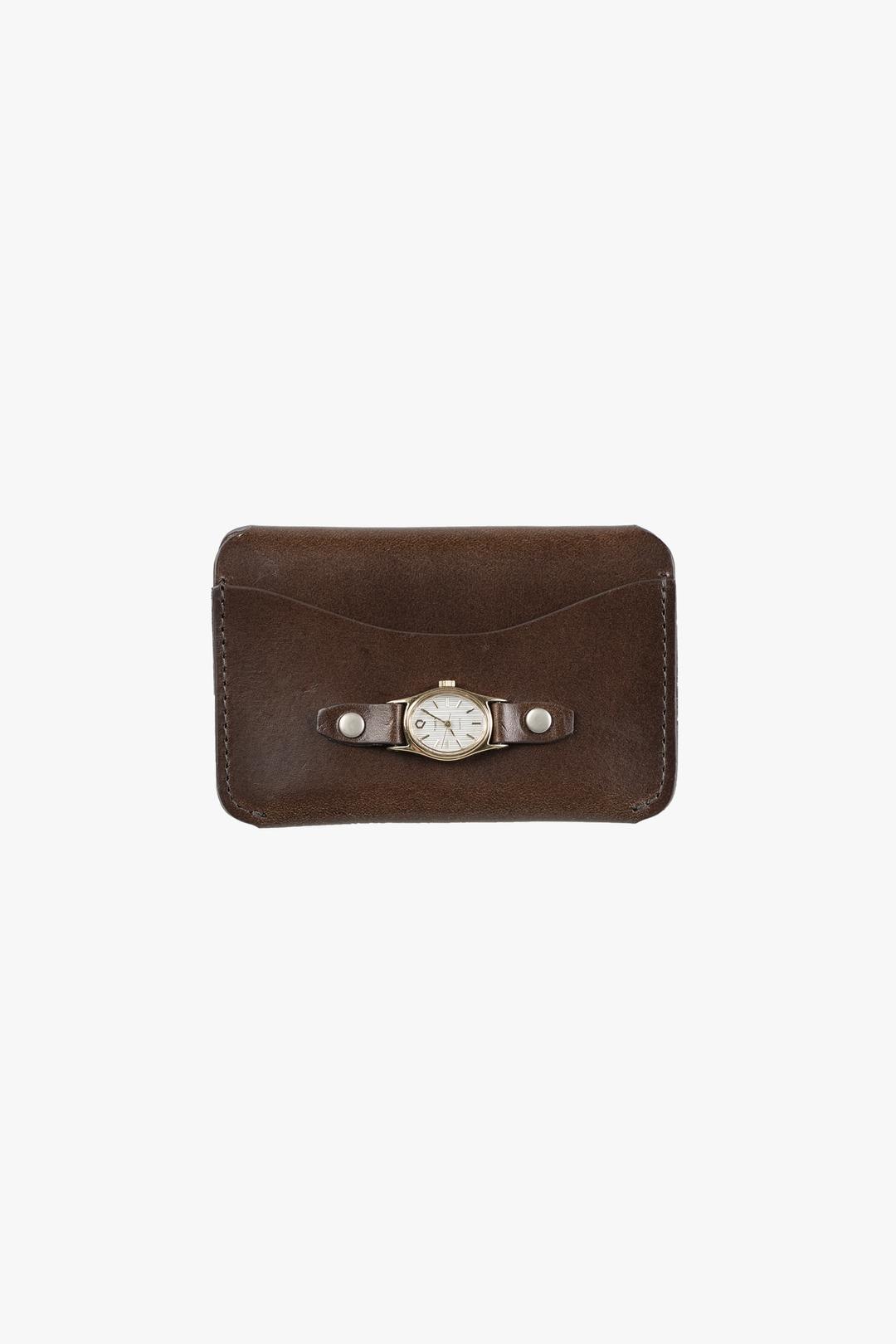 DARK BROWN BUTTERO LEATHER VINTAGE WATCH WALLET V.5
