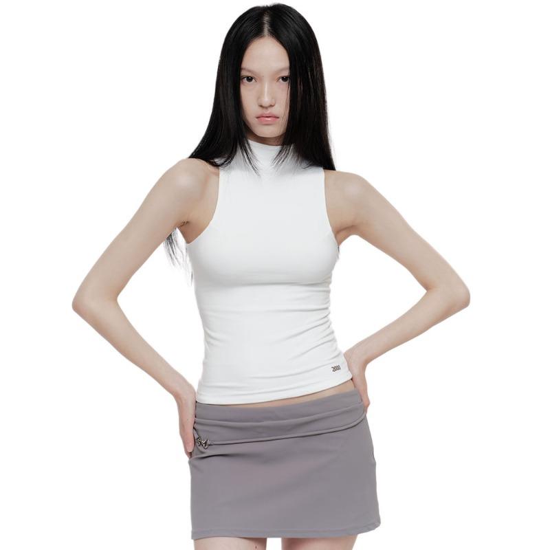MOCK NECK CONTOUR TANK (WHITE)