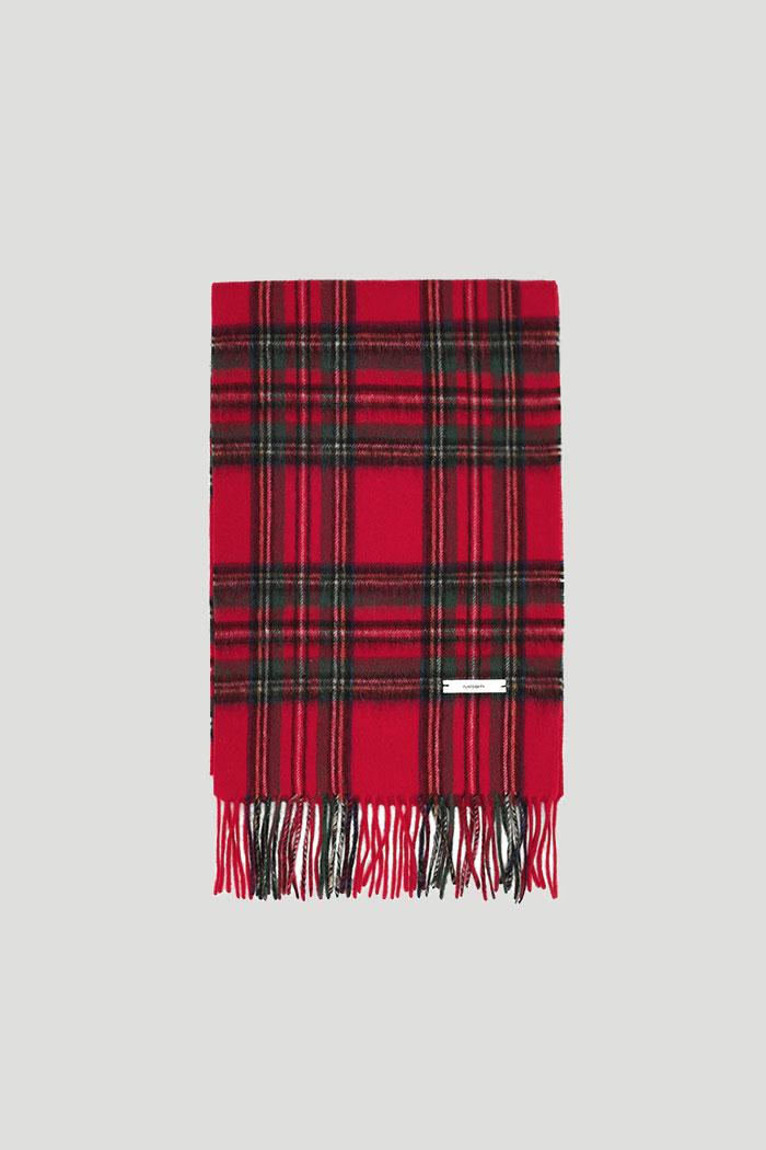 Lambswool Check Muffer (Red)