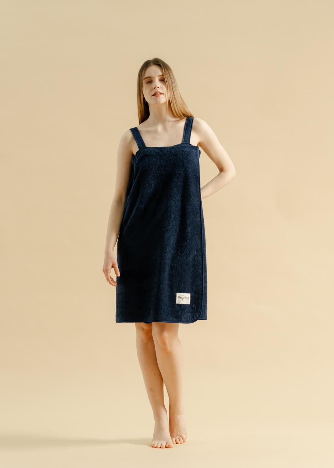 [2차 프리오더 3/21일 순차배송] Terry Modal Towel Robe (Navy)