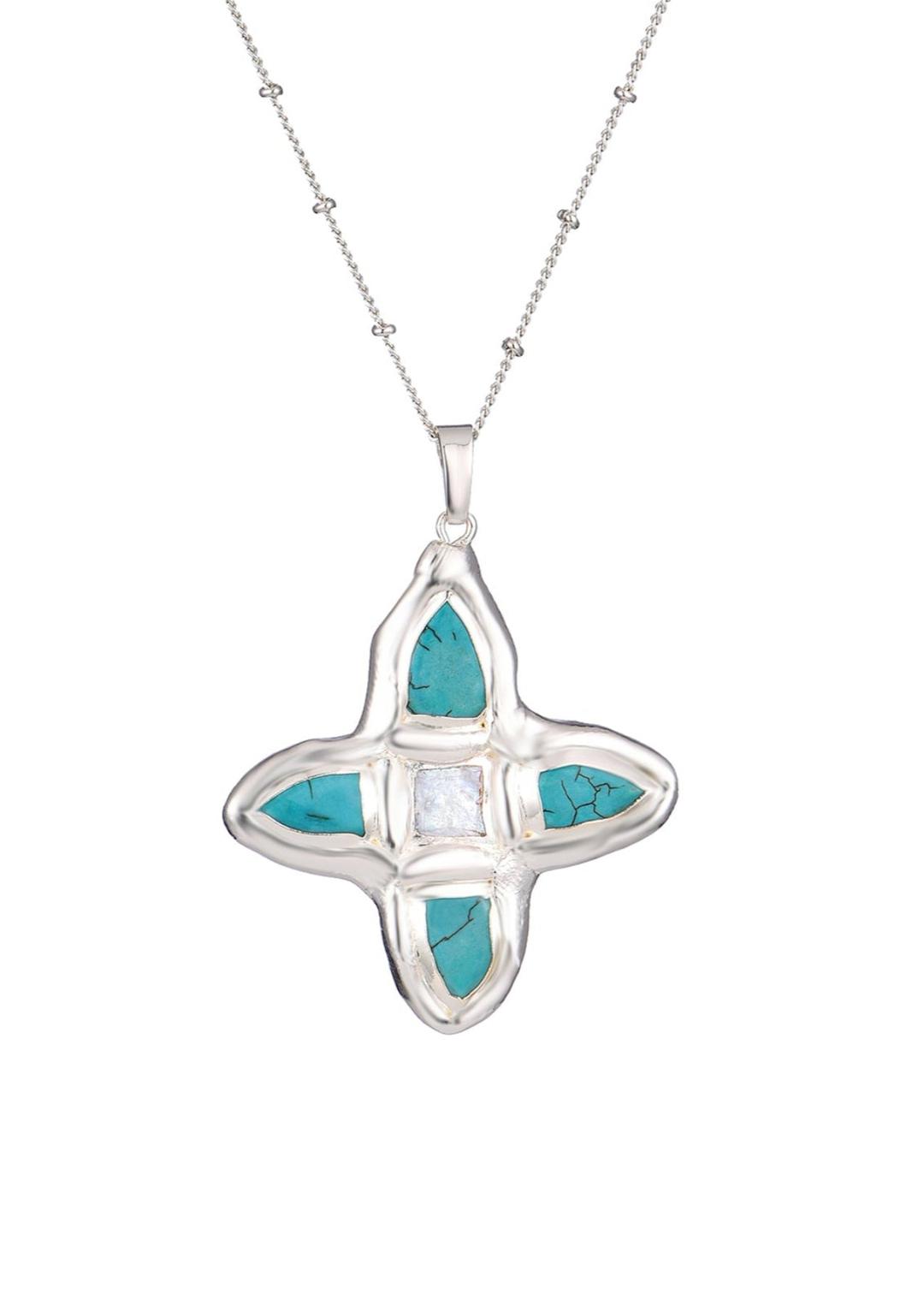 Lou Turquoise Silver Necklace