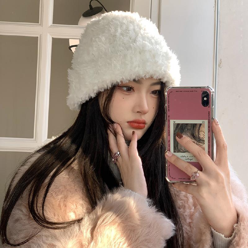 ❤러블리/메텔비니❤ 솜사탕 데일리 겨울 꾸꾸꾸 모자 베텔 퍼 비니 화이트 ( 방한템/에스키모/니트/버킷햇/귀도리/바라클라바/페이크퍼/뽀송뽀송/푸들/벙거지)