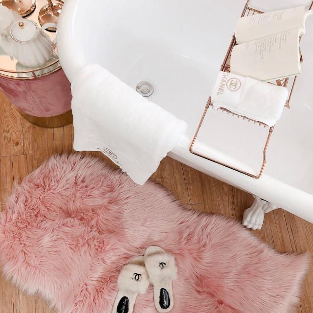 까사도라 핑크뮬리 퍼러그 다용도러그 소파러그 현관러그 의자러그