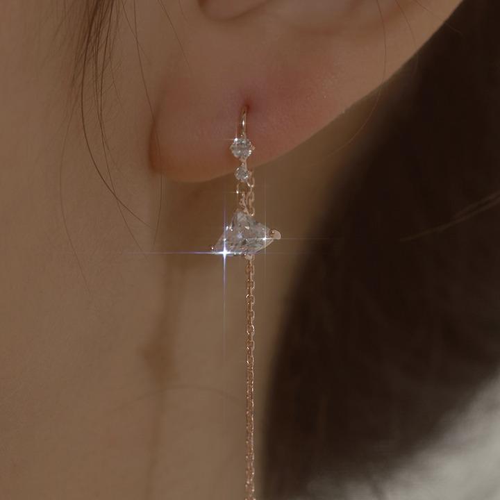 14k post 슈에뜨 드림 드롭 귀걸이