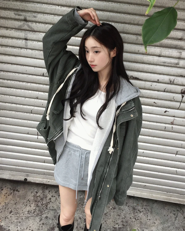 [데이빈made🌿] 리프 워싱 하프 데님 jk