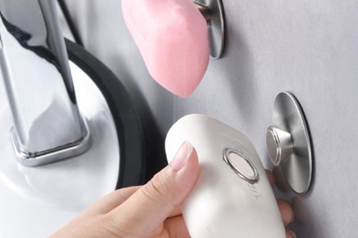 무타공 스텐 자석 비누 홀더 걸이 거치대 3M 강력 접착