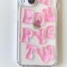 cute alphabet phonecase (B ver.) hotpink
