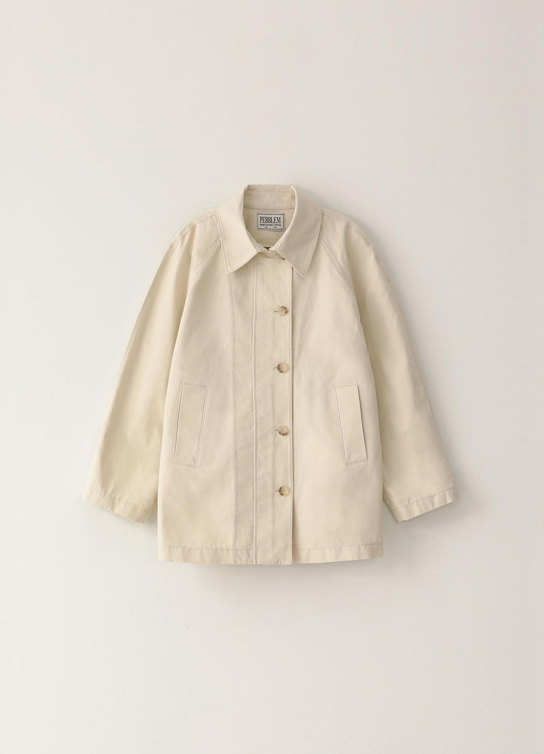 Cotton Raglan Half Jacket - Ivory (4월 11일 순차배송)