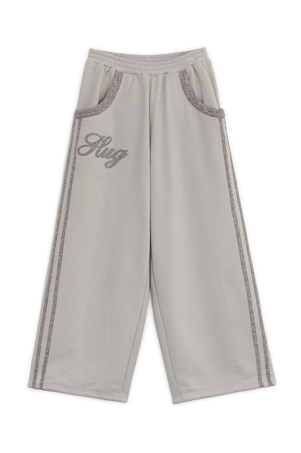 Cross patch jogger pants (Oatmeal)