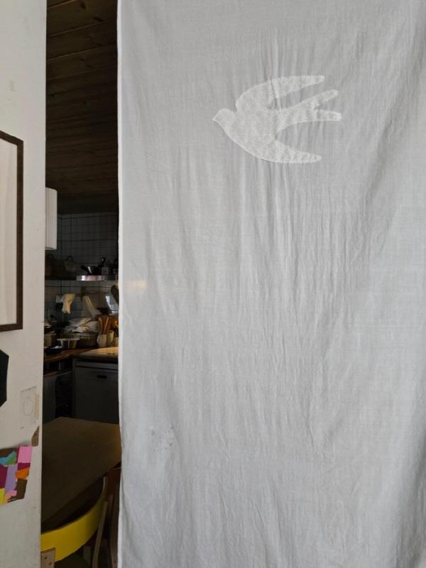 흰 가리개 _ 토끼와 새