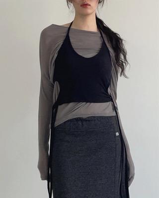 side hole halter top (3color)