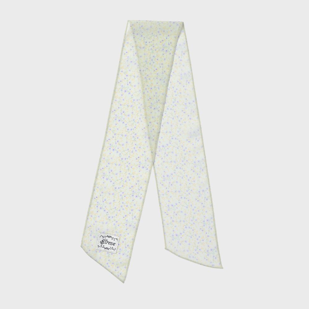FLORAL PETITE CHIFFON SCARF (MINT)