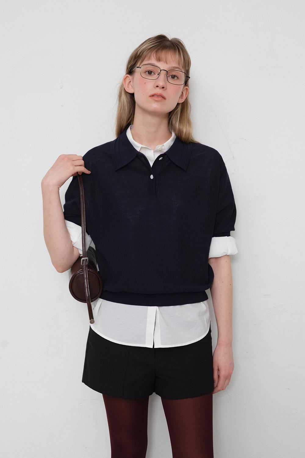 클래식 하프 카라티_Navy