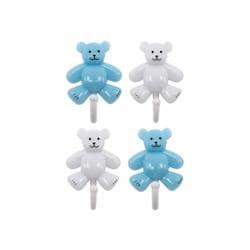 애기곰행거 글루접착고리 벽면고리 대4P X ( 5매입 )