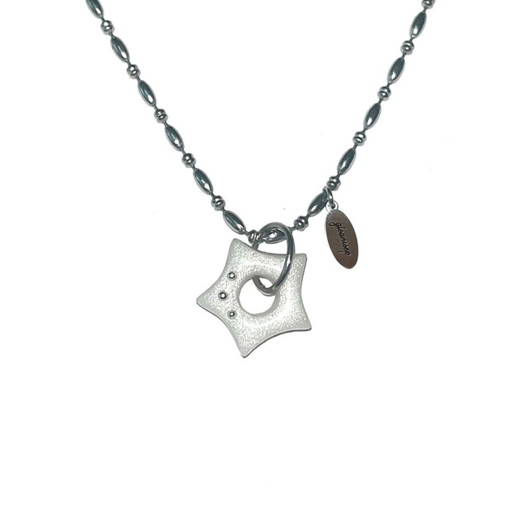 gleaming little star necklace <white pearl>