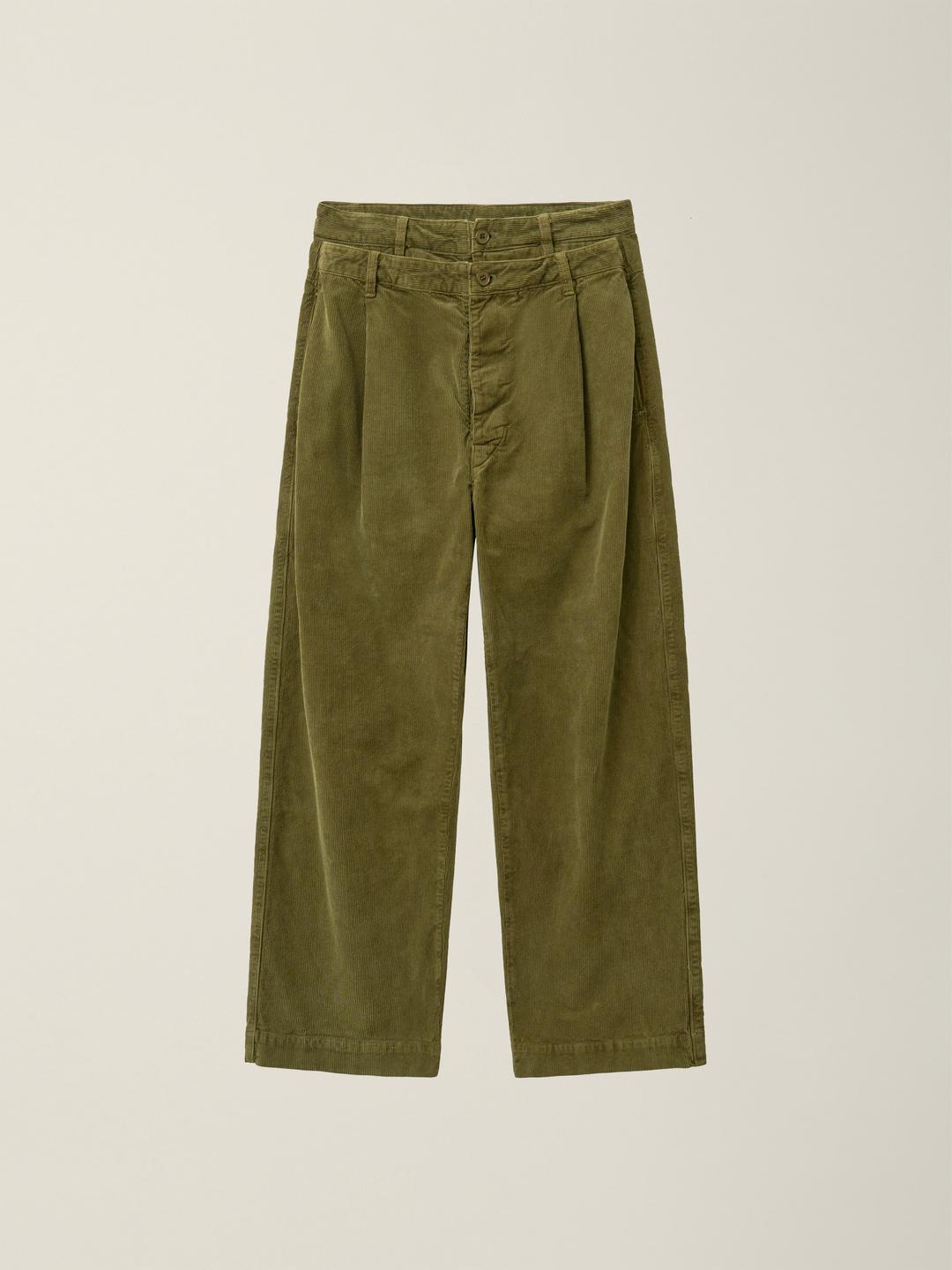 DOUBLE WAIST CORDUROY TROUSER  KHAKI