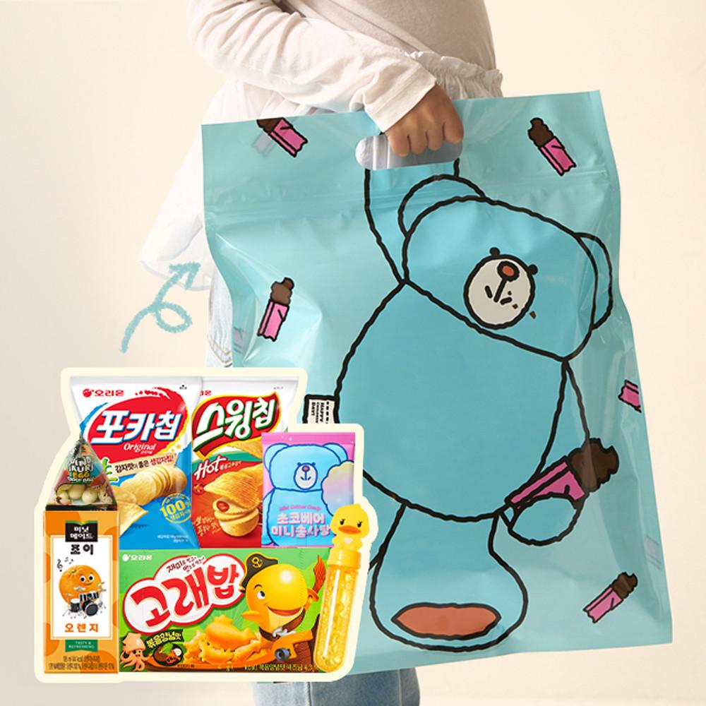 초코베어 어린이날 과자선물세트 (간식 6종+비눗방울) / 1개 학원 단체 선물 구디백