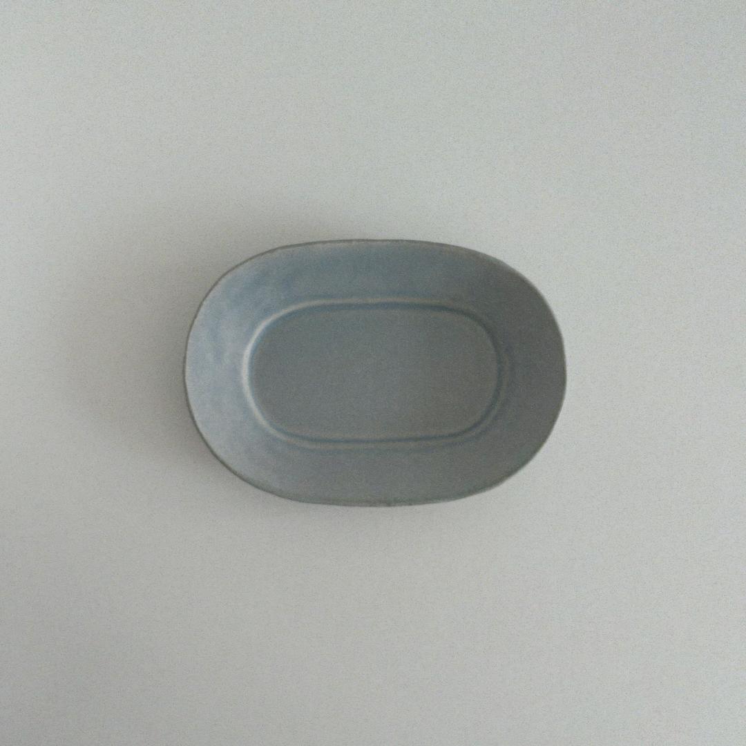 「BLUE GREY」 Oval Plate (S)