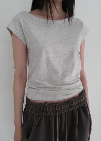 에프터먼데이 boat-neck raglan tee (4c)
