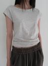 에프터먼데이 boat-neck raglan tee (4c)