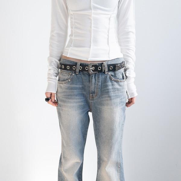 [2/12 순차출고] Faded Stud Bootcut Denim (Denim/3size)