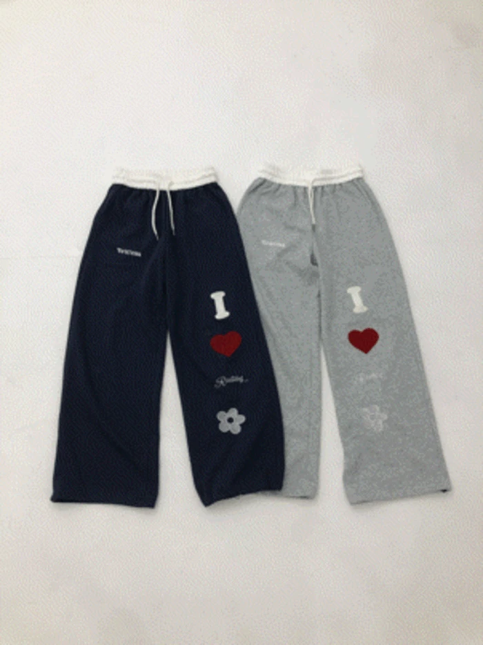 I ♥ Heart patch pants