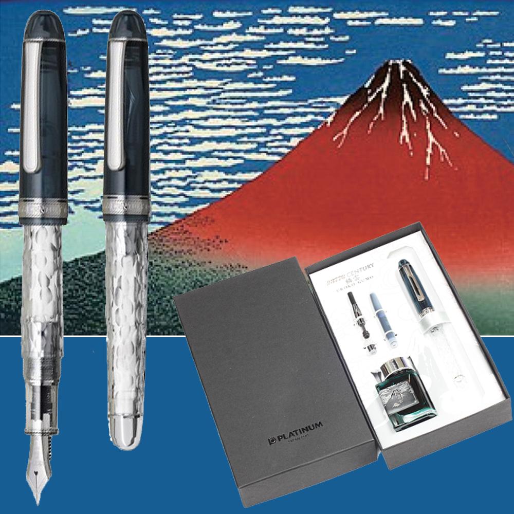 플래티넘 센츄리 후지 운케이 우로코 구모(우루코 구모)만년필-14K