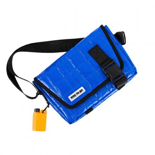 타폴린 퀼팅 메신저백 블루