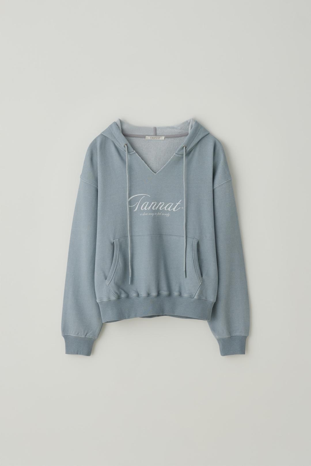 (1st re-stock) T/T Relaxed pullover hoodie (blue gray)