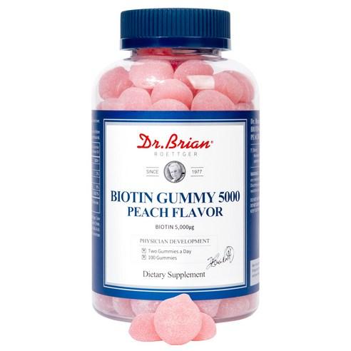 닥터브라이언 비오틴 구미 5000 피치 플레이버, 100정, 300g, 1개 - 비타민/영양제 | 쿠팡