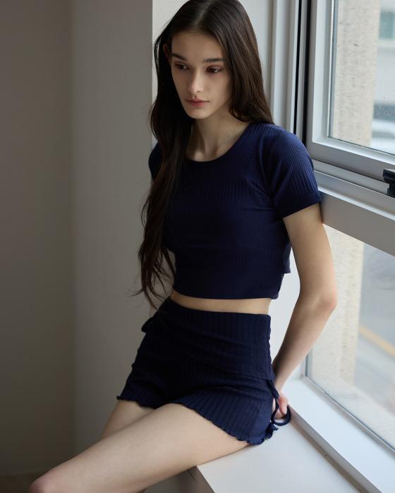 비비아나 셔링 쇼츠DEVI-B0088-네이비