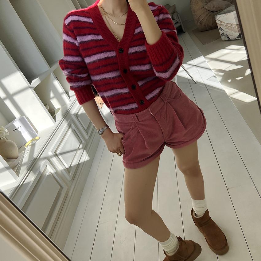 Corduroy Low-Rise Pants