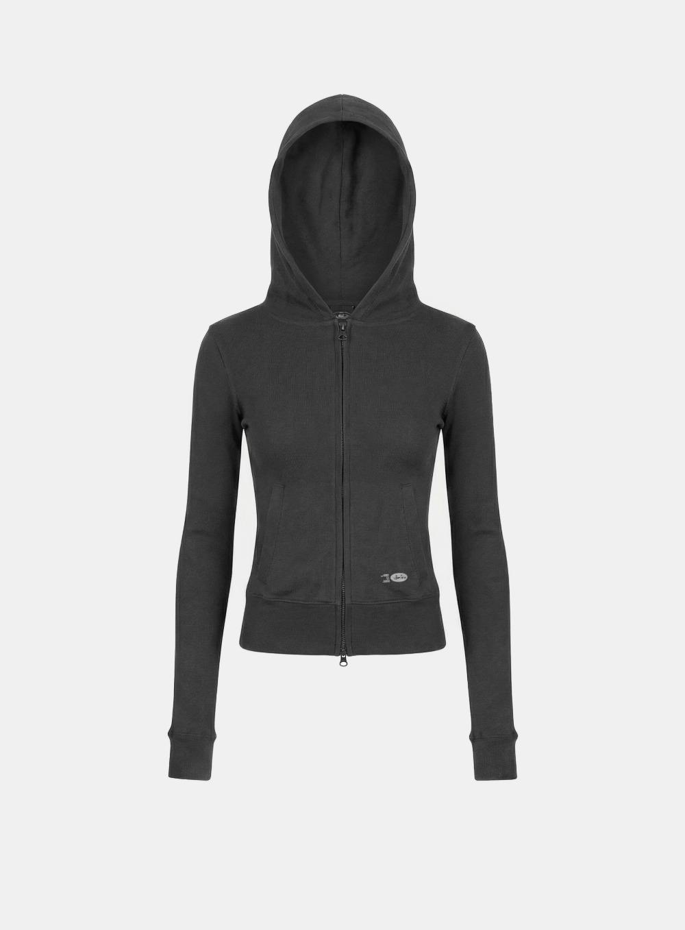 [3/20 발송] [w-hde26-003] BS Cotton Jersey Zip-Up Hoodie - Charcoal