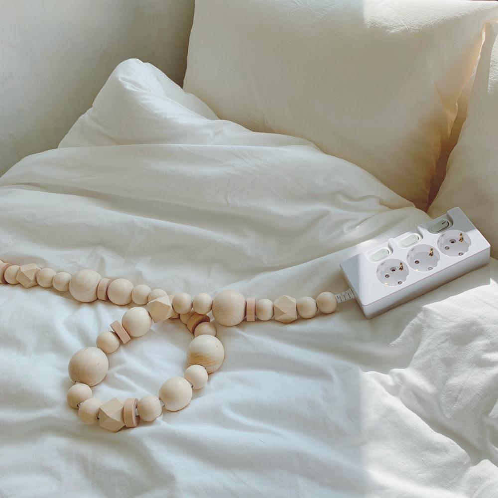 우드볼 멀티탭 예쁜 인테리어 디자인 콘센트 전선 커버