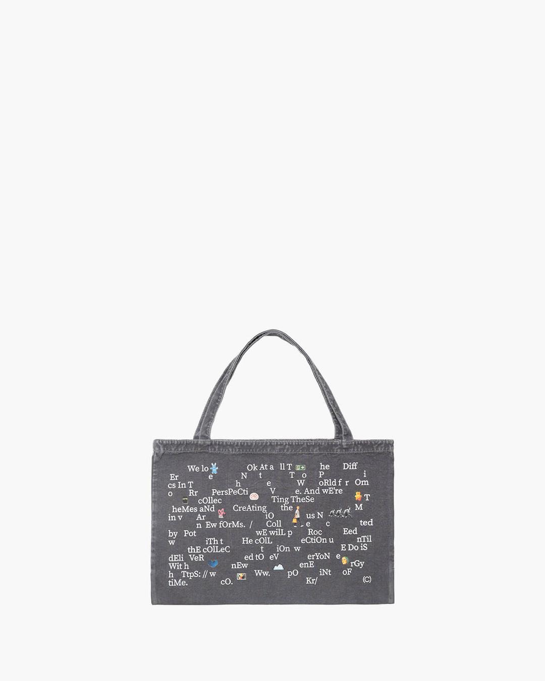 POT LETTERING XL BAG (CHARCOAL)