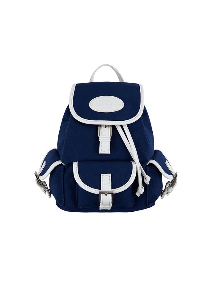 lotsyou_Nostalgia Canvas Backpack Navy
