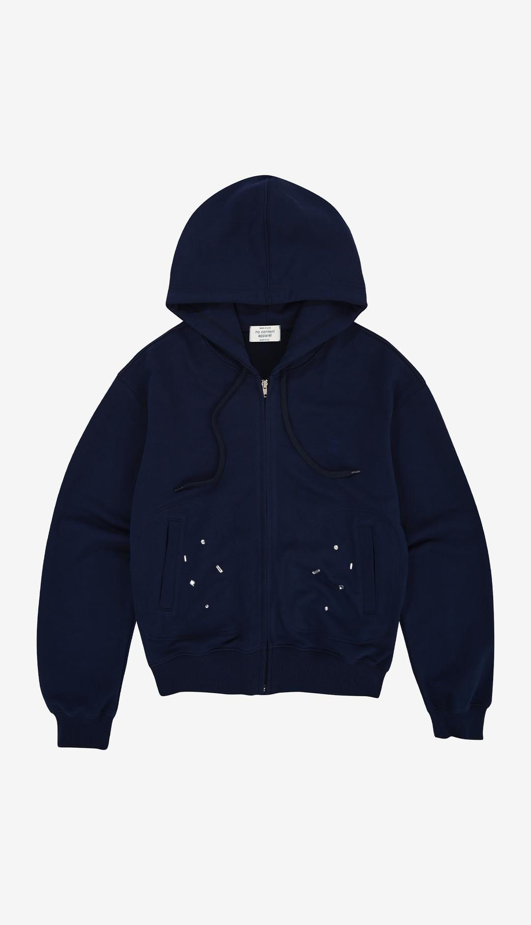 [08월 25일 예약발송]233. Jeweled Zip-up _ Navy