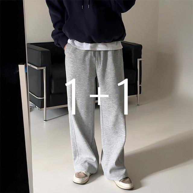 [1+1] 루엔츠 2단기장 사이드 절개 트레이닝 팬츠